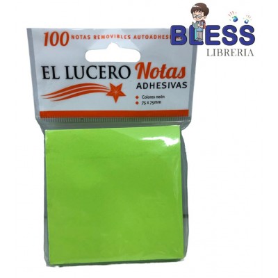 Notas Adhesivas Verde 75x75...