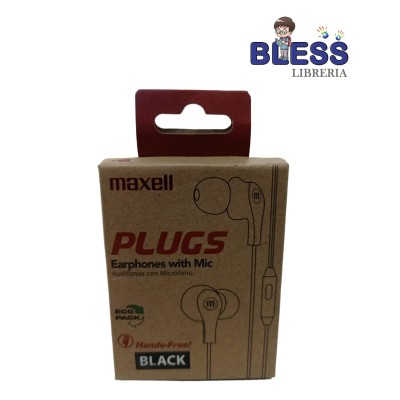 Audifonos Plugs Black Maxell