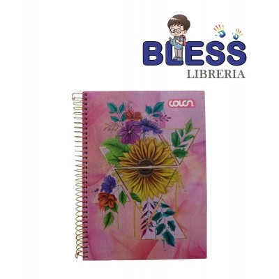 Cuaderno Triple  Flores 7mm...