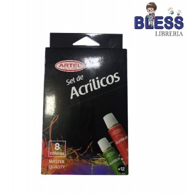 Set acrilicos 8 colores