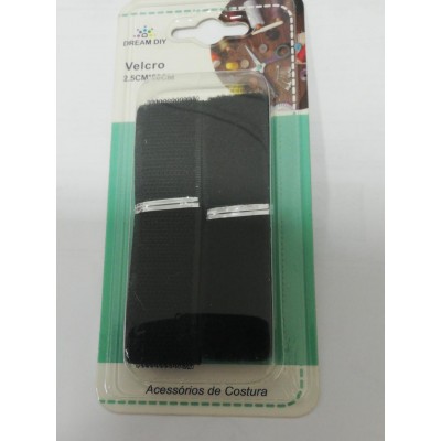 Velcro Negro  2.5cm*50cm