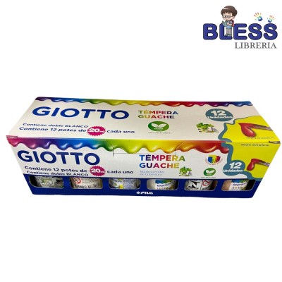 Tempera 20 ml 12 colores...