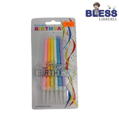 vela de cumplaños colores